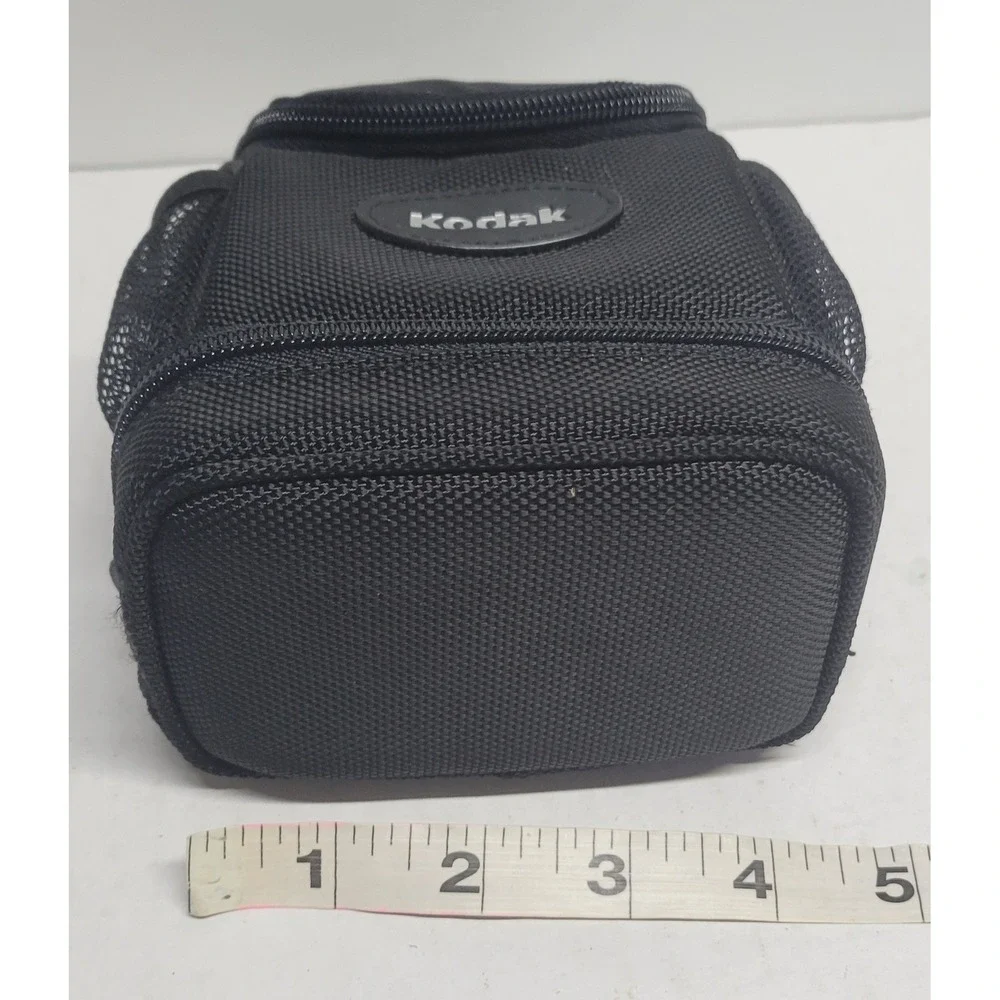 Kodak Black Nylon Compact Camera Bag Padded Case with Belt Loop and Mesh Pockets